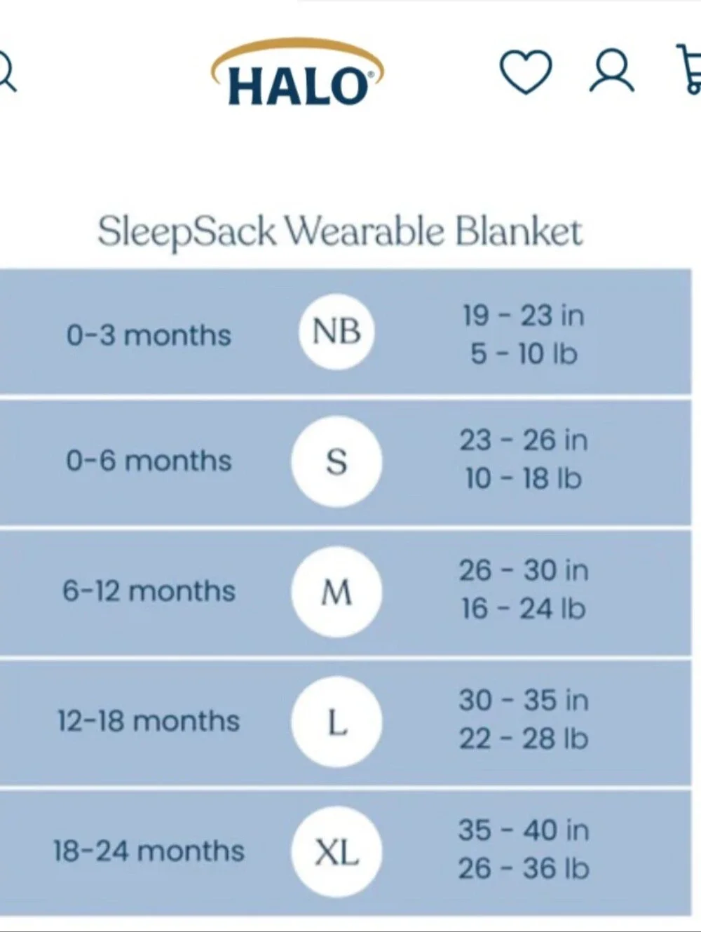 Halo Sleep Sack Size XL